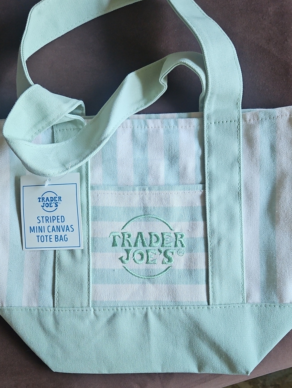 Trader Joes Limited Edition Striped Canvas Bag. NWT.